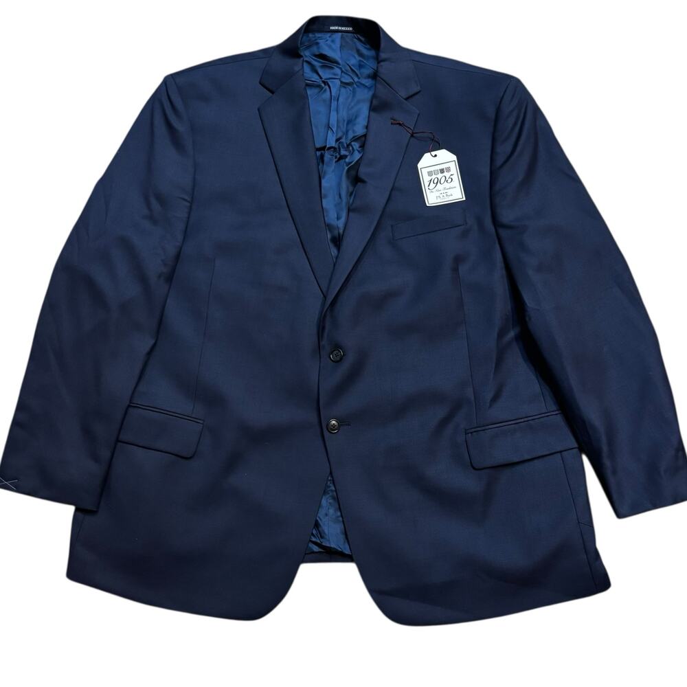 Jos. A. Bank Indigo Blue Wool Blazer Sport Coat Double Vent Two Button 50R